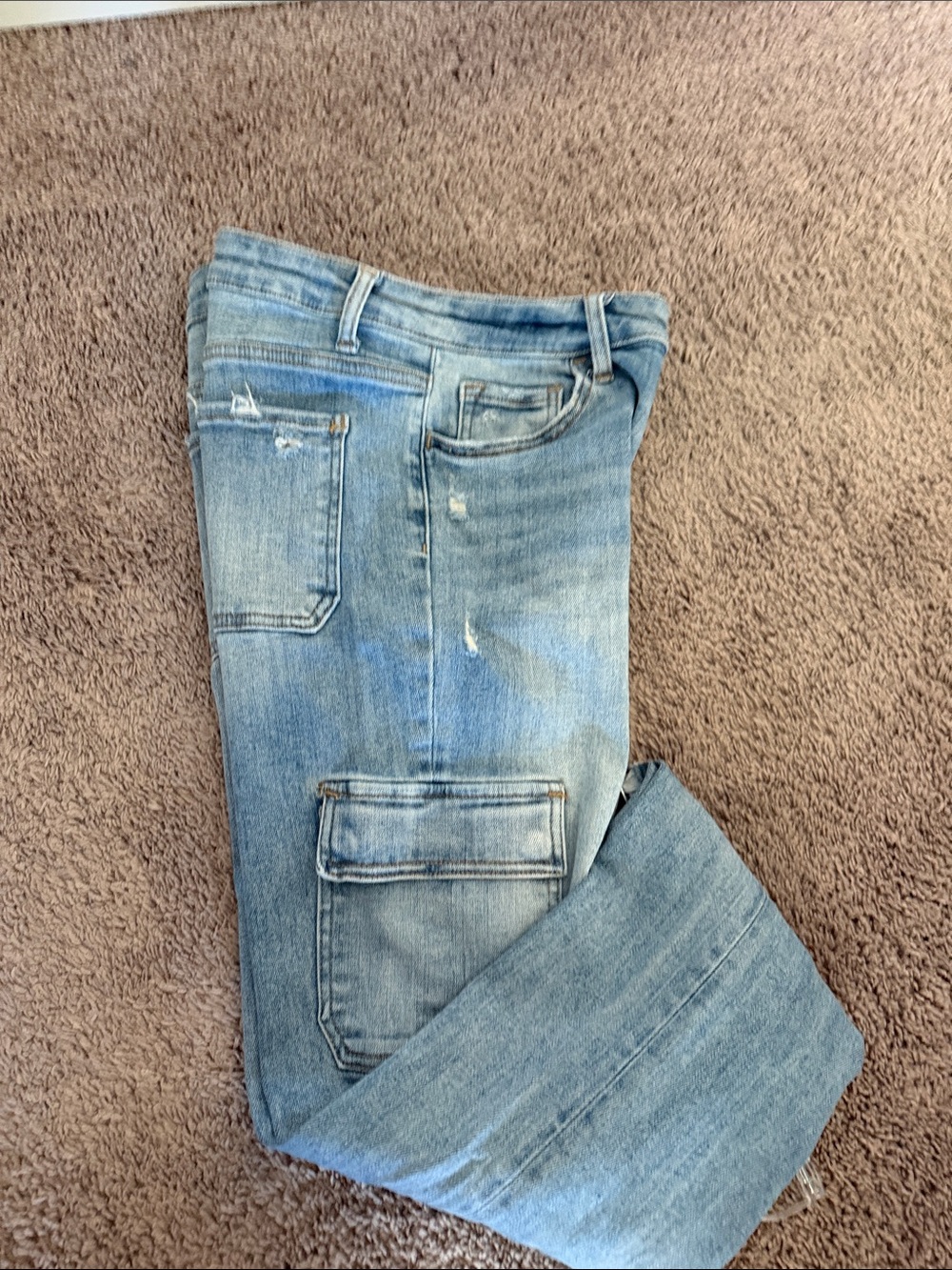 Light Blue Cargo Jeans